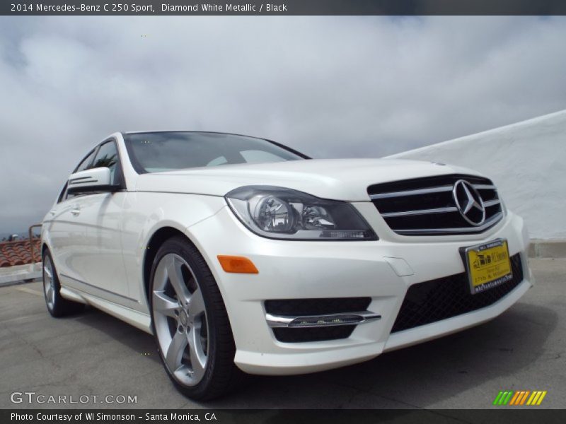 Diamond White Metallic / Black 2014 Mercedes-Benz C 250 Sport