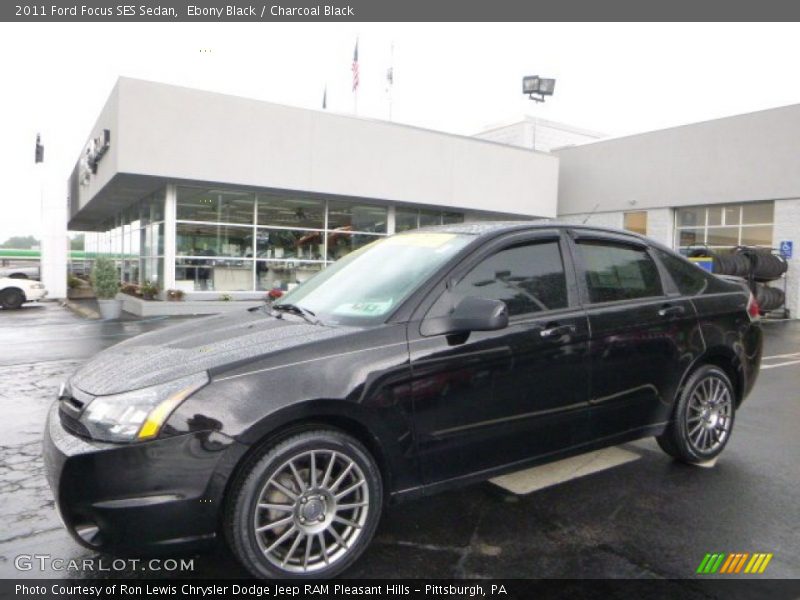 Ebony Black / Charcoal Black 2011 Ford Focus SES Sedan