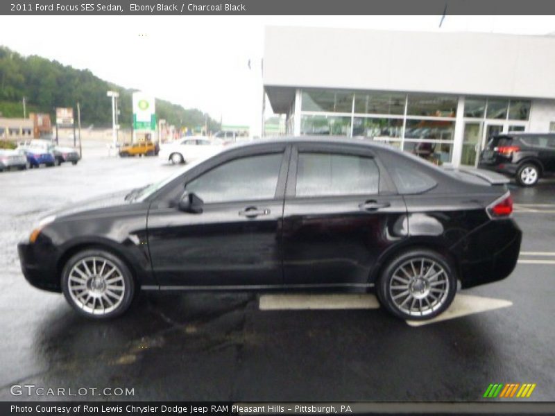 Ebony Black / Charcoal Black 2011 Ford Focus SES Sedan
