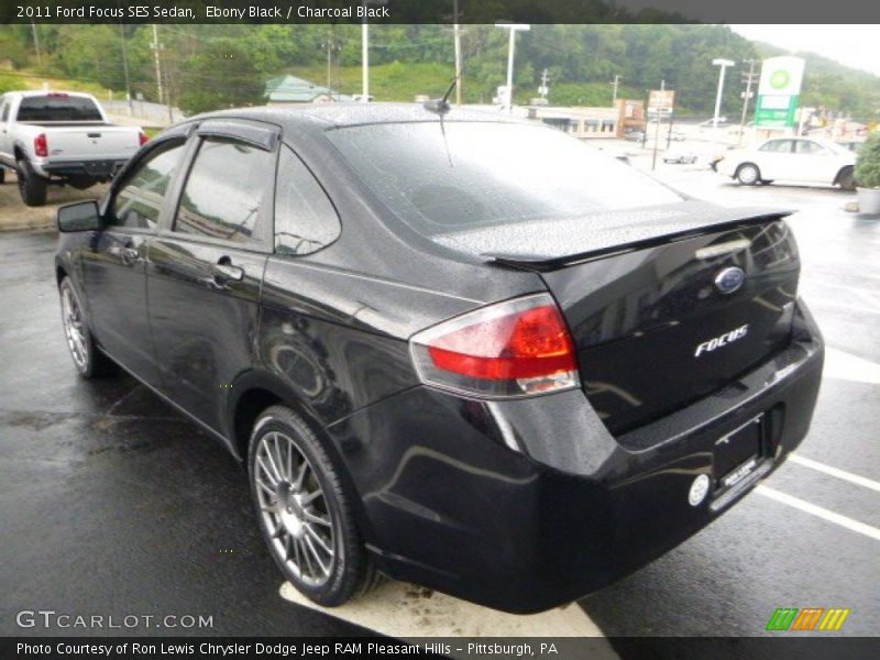 Ebony Black / Charcoal Black 2011 Ford Focus SES Sedan