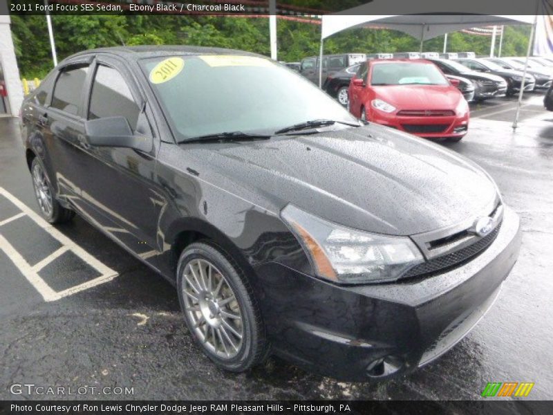 Ebony Black / Charcoal Black 2011 Ford Focus SES Sedan