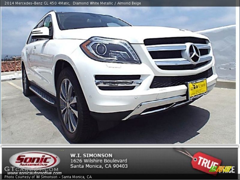 Diamond White Metallic / Almond Beige 2014 Mercedes-Benz GL 450 4Matic