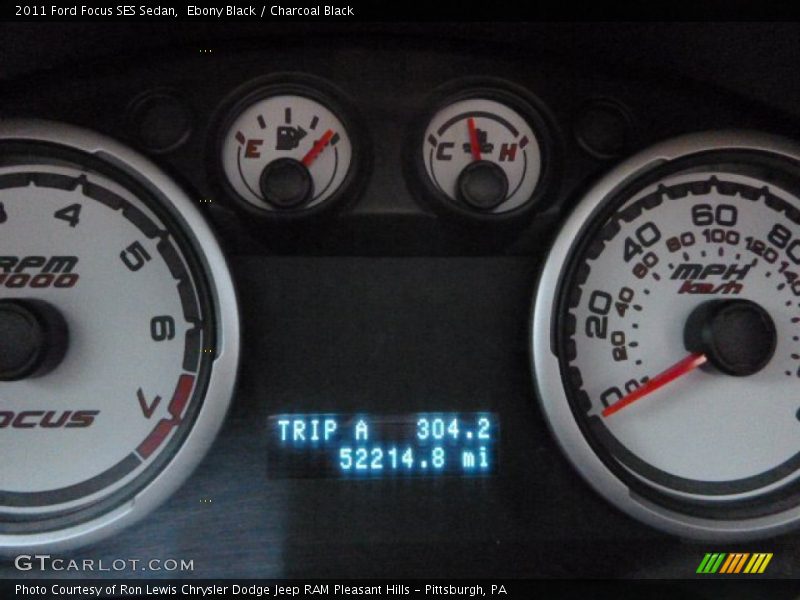 Ebony Black / Charcoal Black 2011 Ford Focus SES Sedan