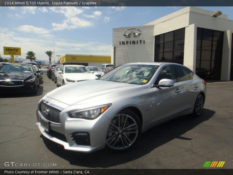 Front 3/4 View of 2014 Q 50S Hybrid