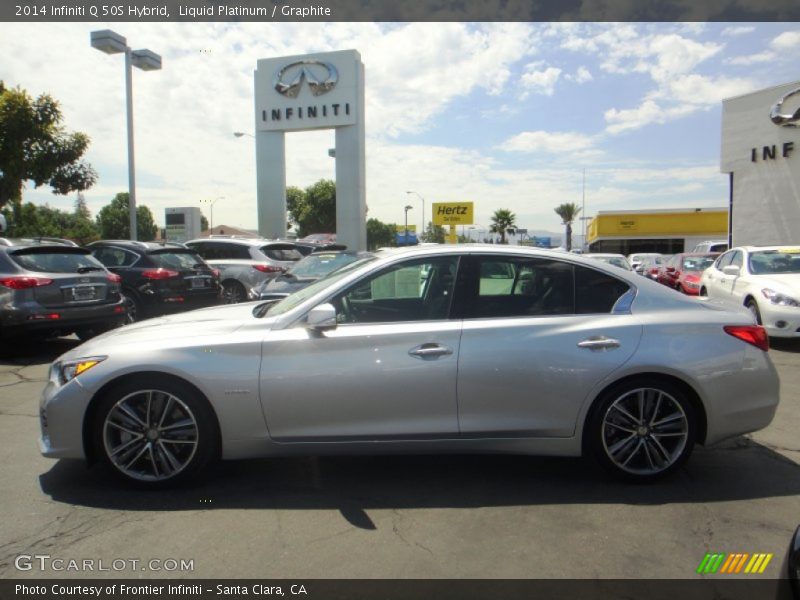 Liquid Platinum / Graphite 2014 Infiniti Q 50S Hybrid