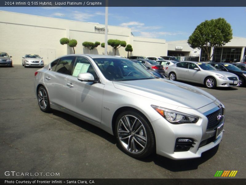 Liquid Platinum / Graphite 2014 Infiniti Q 50S Hybrid