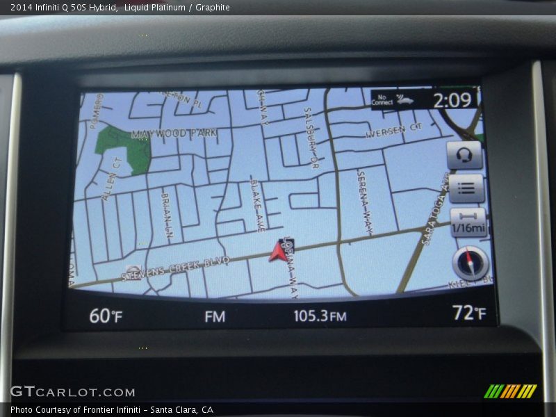 Navigation of 2014 Q 50S Hybrid