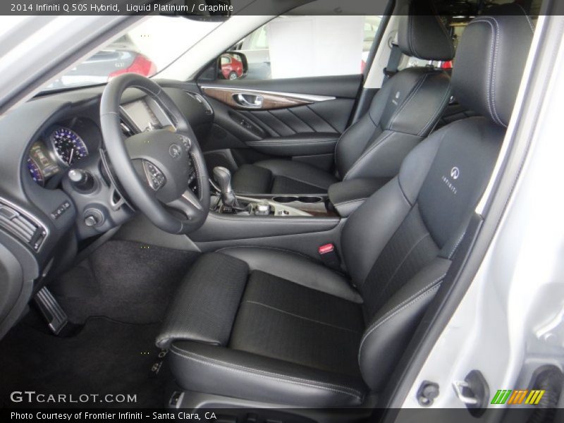 Front Seat of 2014 Q 50S Hybrid