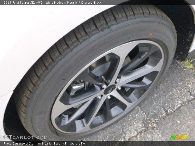 White Platinum Metallic / Charcoal Black 2015 Ford Taurus SEL AWD