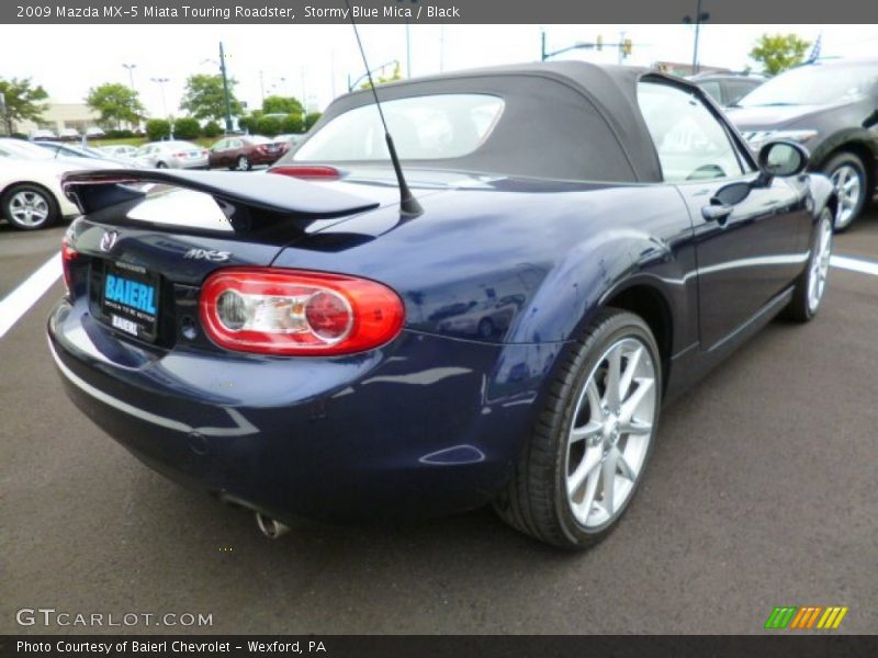 Stormy Blue Mica / Black 2009 Mazda MX-5 Miata Touring Roadster