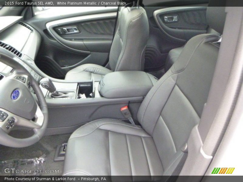White Platinum Metallic / Charcoal Black 2015 Ford Taurus SEL AWD
