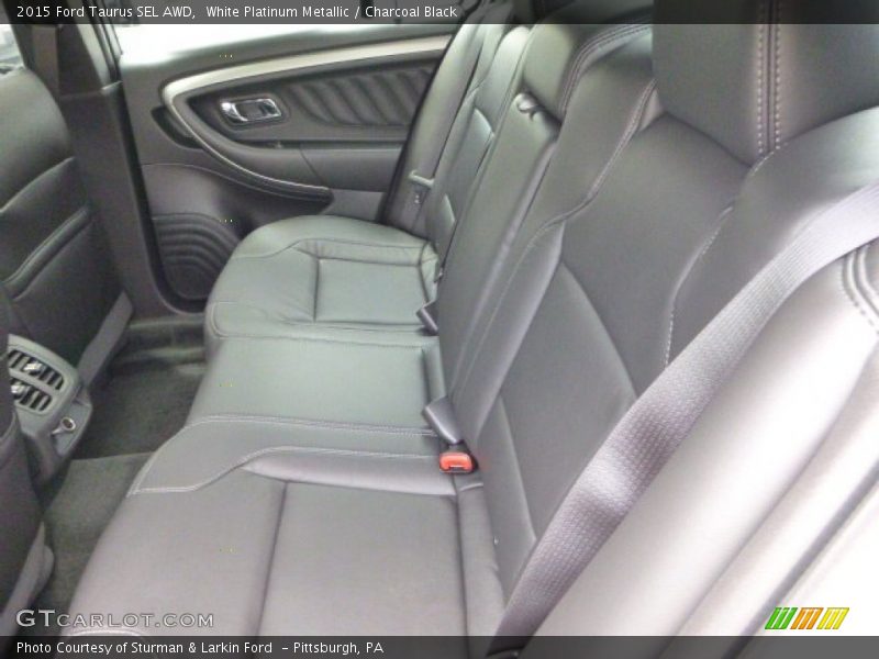 White Platinum Metallic / Charcoal Black 2015 Ford Taurus SEL AWD