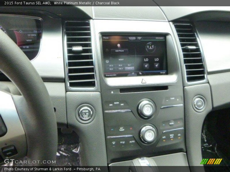 White Platinum Metallic / Charcoal Black 2015 Ford Taurus SEL AWD