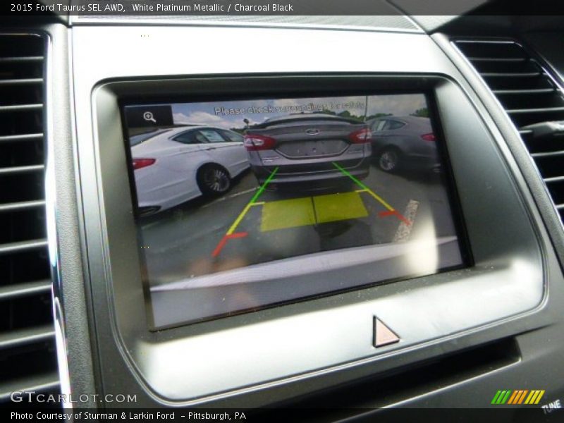 White Platinum Metallic / Charcoal Black 2015 Ford Taurus SEL AWD