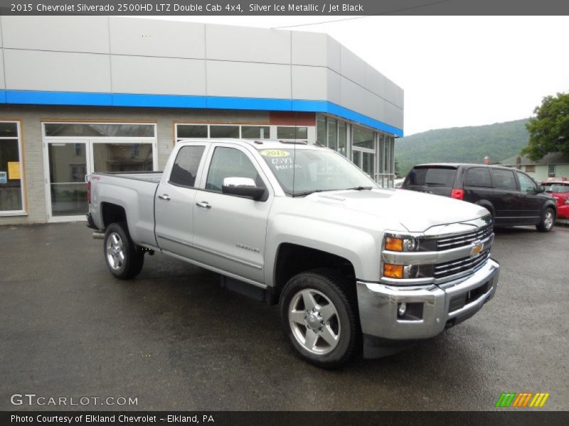 Silver Ice Metallic / Jet Black 2015 Chevrolet Silverado 2500HD LTZ Double Cab 4x4
