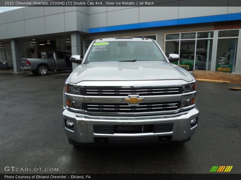 Silver Ice Metallic / Jet Black 2015 Chevrolet Silverado 2500HD LTZ Double Cab 4x4
