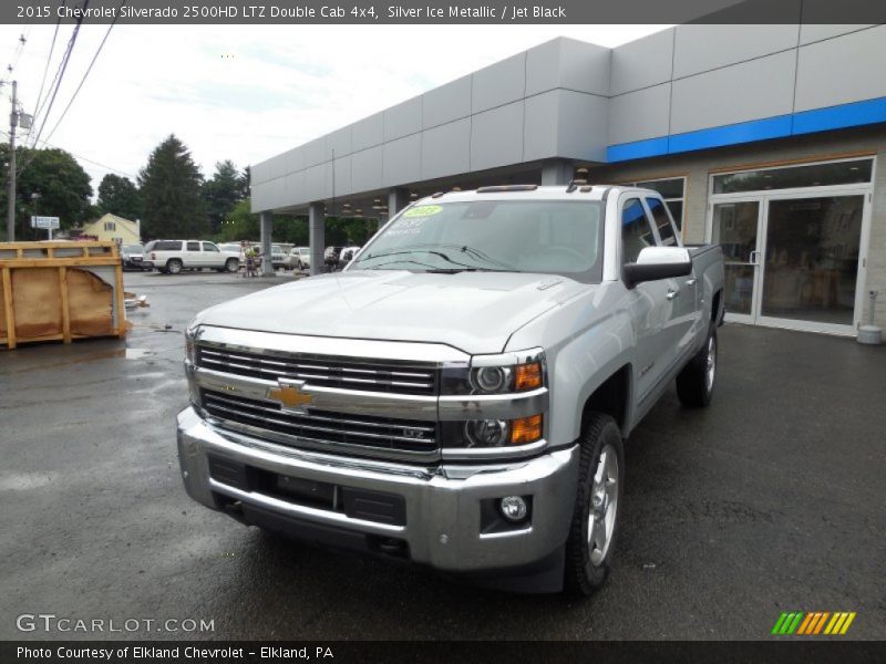 Silver Ice Metallic / Jet Black 2015 Chevrolet Silverado 2500HD LTZ Double Cab 4x4