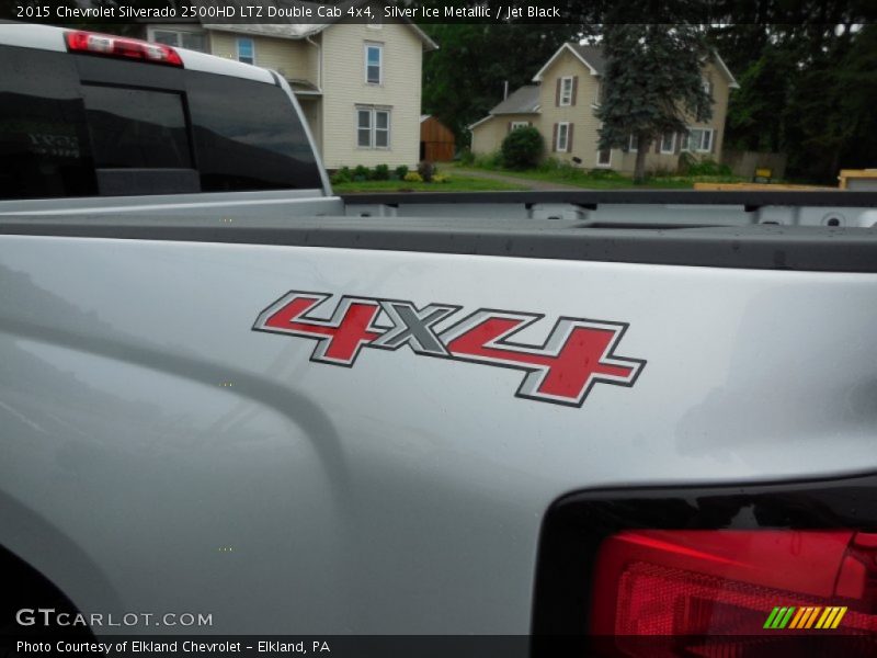 Silver Ice Metallic / Jet Black 2015 Chevrolet Silverado 2500HD LTZ Double Cab 4x4