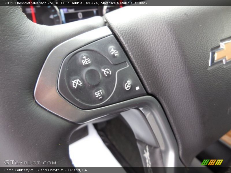 Silver Ice Metallic / Jet Black 2015 Chevrolet Silverado 2500HD LTZ Double Cab 4x4
