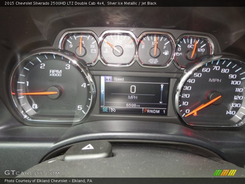 Silver Ice Metallic / Jet Black 2015 Chevrolet Silverado 2500HD LTZ Double Cab 4x4