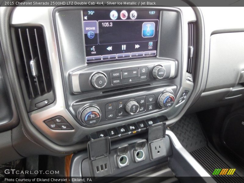 Silver Ice Metallic / Jet Black 2015 Chevrolet Silverado 2500HD LTZ Double Cab 4x4