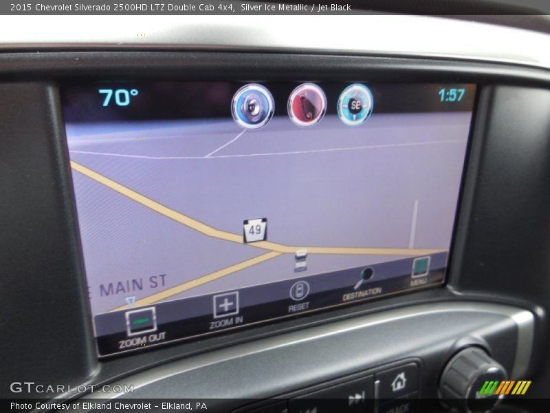 Silver Ice Metallic / Jet Black 2015 Chevrolet Silverado 2500HD LTZ Double Cab 4x4