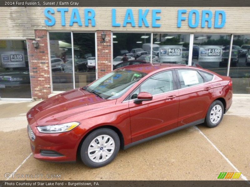 Sunset / Earth Gray 2014 Ford Fusion S