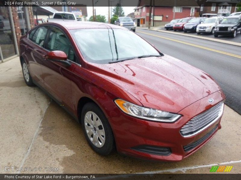 Sunset / Earth Gray 2014 Ford Fusion S