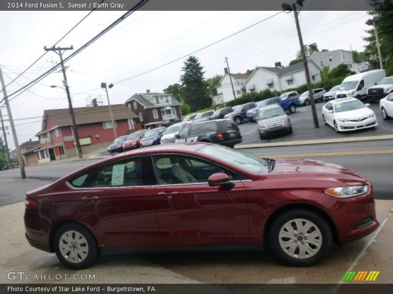 Sunset / Earth Gray 2014 Ford Fusion S