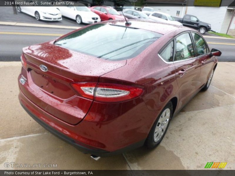 Sunset / Earth Gray 2014 Ford Fusion S