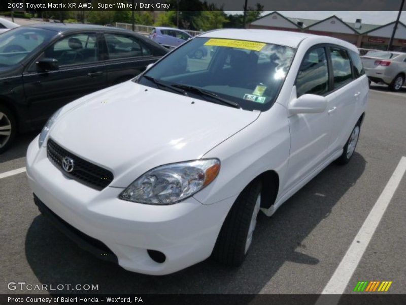 Super White / Dark Gray 2005 Toyota Matrix XR AWD