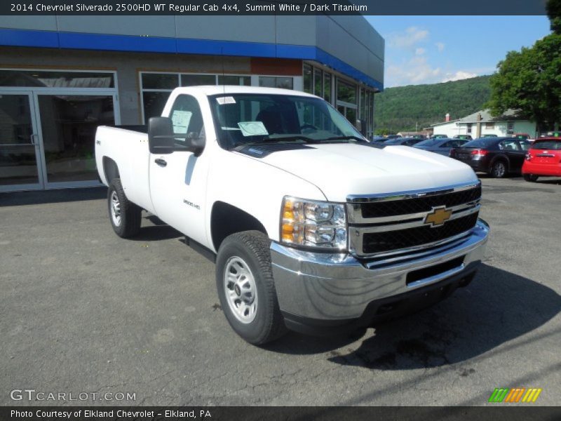 Summit White / Dark Titanium 2014 Chevrolet Silverado 2500HD WT Regular Cab 4x4