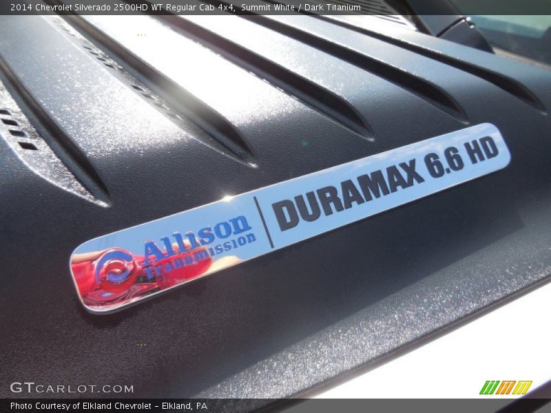 Summit White / Dark Titanium 2014 Chevrolet Silverado 2500HD WT Regular Cab 4x4