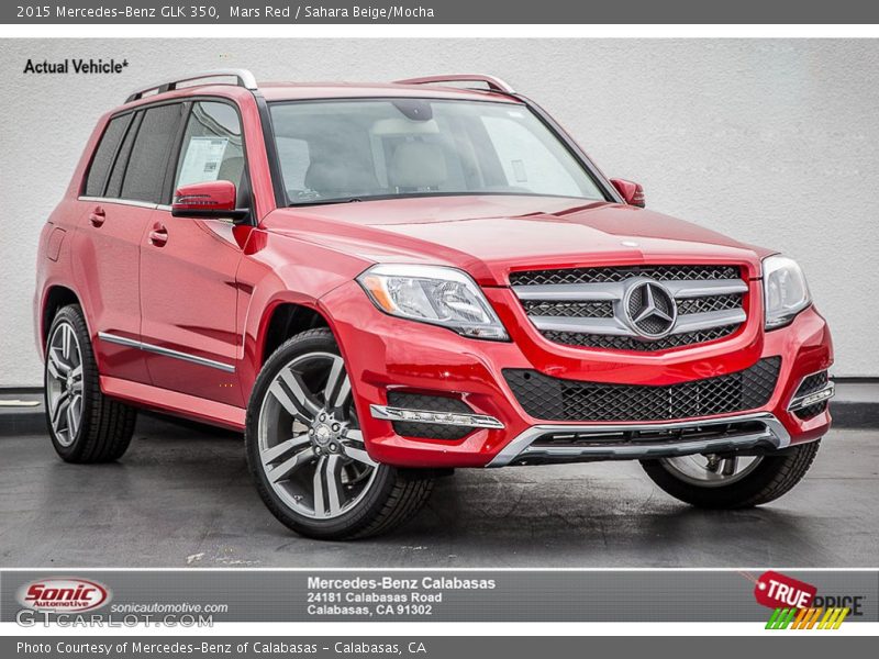 Mars Red / Sahara Beige/Mocha 2015 Mercedes-Benz GLK 350