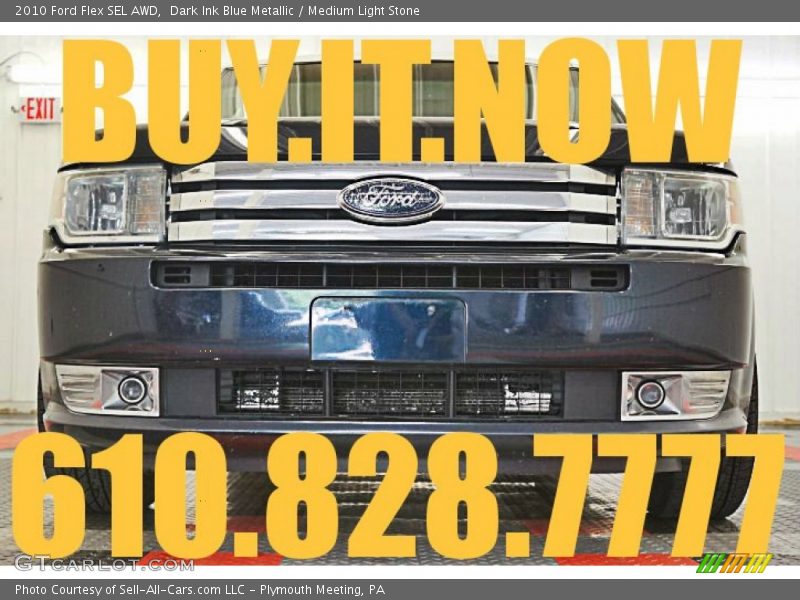 Dark Ink Blue Metallic / Medium Light Stone 2010 Ford Flex SEL AWD