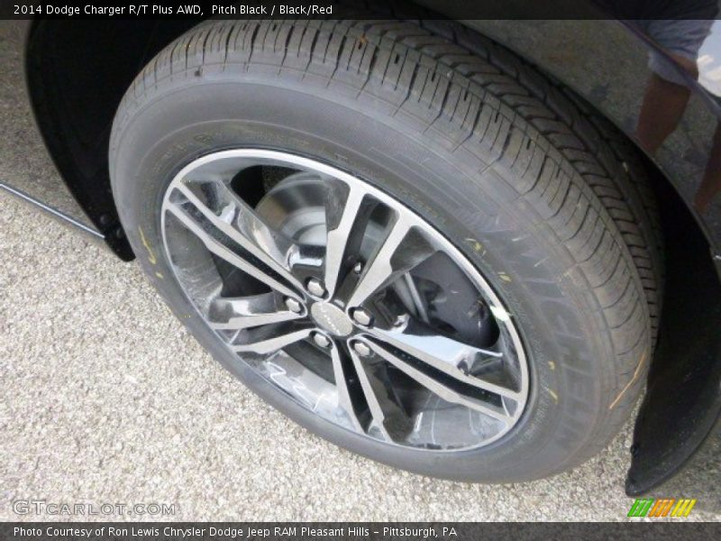 Pitch Black / Black/Red 2014 Dodge Charger R/T Plus AWD