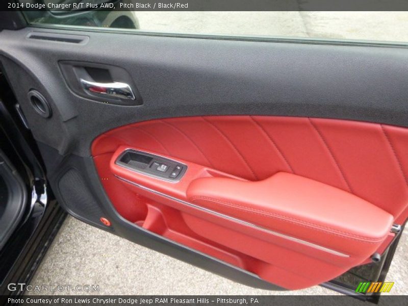 Pitch Black / Black/Red 2014 Dodge Charger R/T Plus AWD