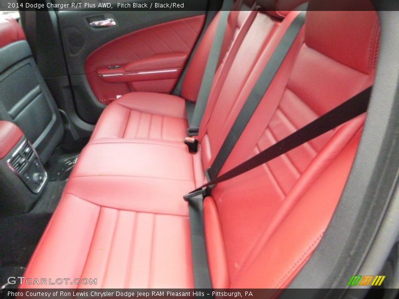 Pitch Black / Black/Red 2014 Dodge Charger R/T Plus AWD
