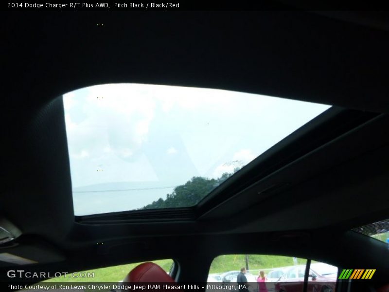 Pitch Black / Black/Red 2014 Dodge Charger R/T Plus AWD