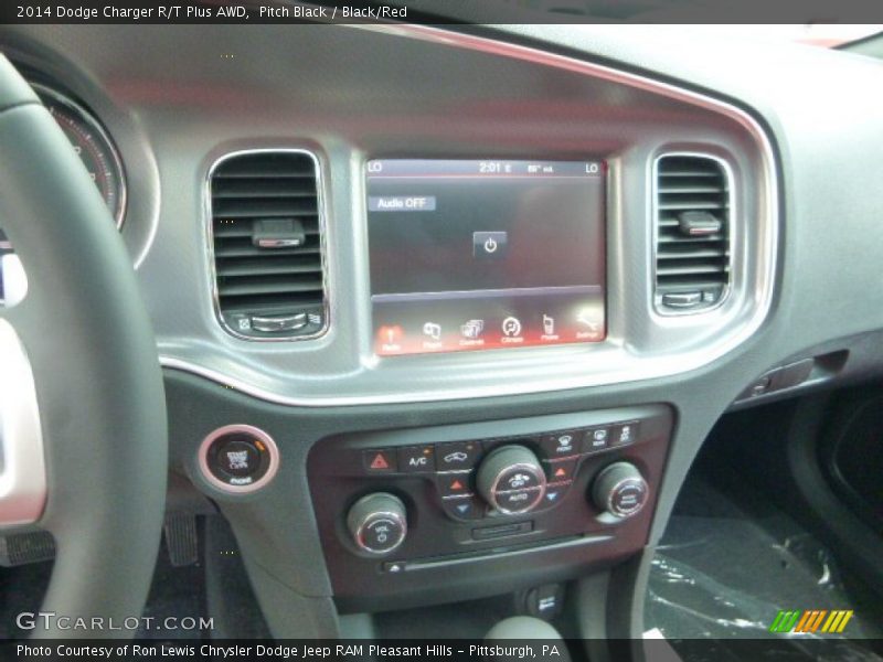 Pitch Black / Black/Red 2014 Dodge Charger R/T Plus AWD