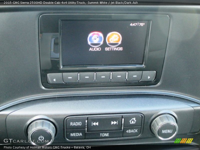 Summit White / Jet Black/Dark Ash 2015 GMC Sierra 2500HD Double Cab 4x4 Utility Truck