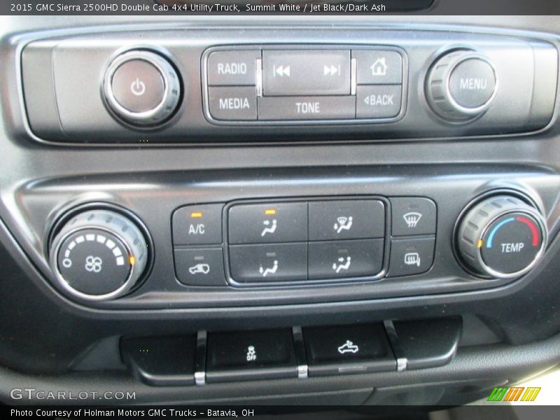 Summit White / Jet Black/Dark Ash 2015 GMC Sierra 2500HD Double Cab 4x4 Utility Truck