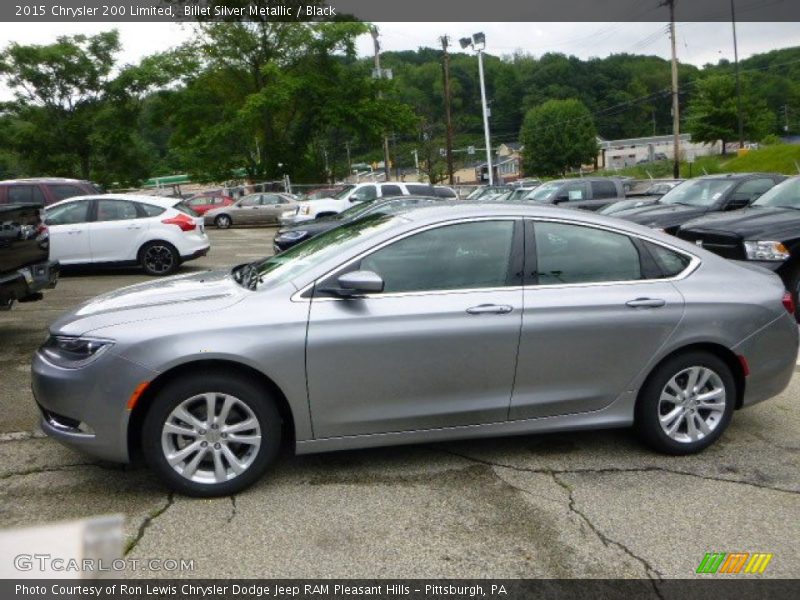 Billet Silver Metallic / Black 2015 Chrysler 200 Limited