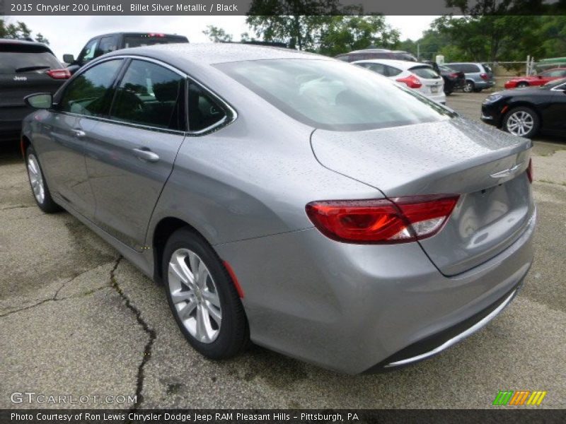 Billet Silver Metallic / Black 2015 Chrysler 200 Limited
