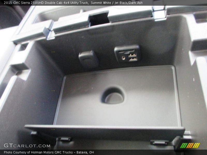 Summit White / Jet Black/Dark Ash 2015 GMC Sierra 2500HD Double Cab 4x4 Utility Truck