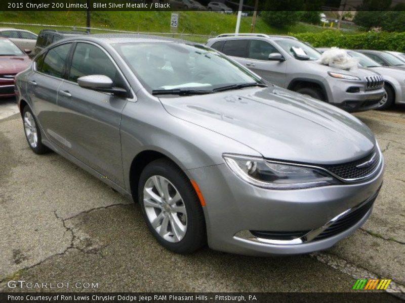 Billet Silver Metallic / Black 2015 Chrysler 200 Limited