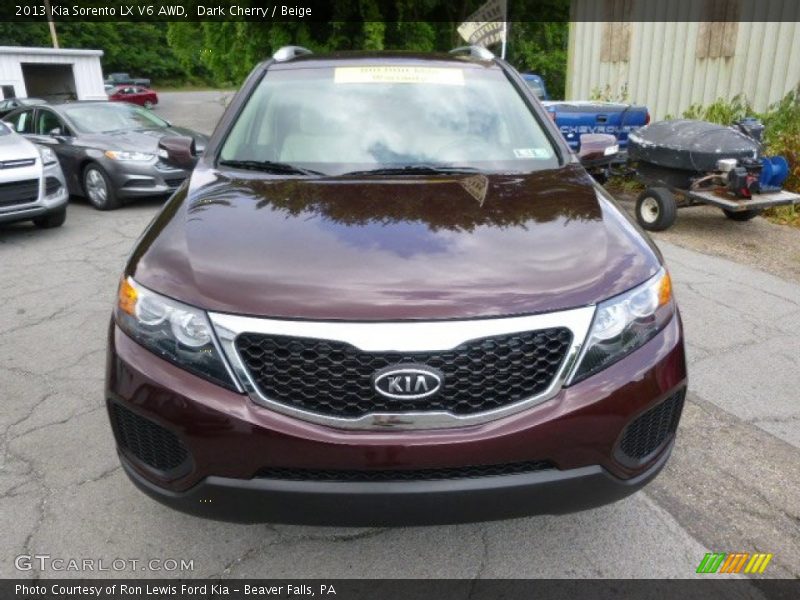 Dark Cherry / Beige 2013 Kia Sorento LX V6 AWD