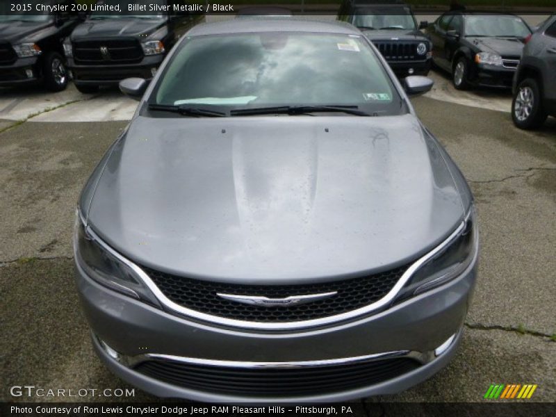 Billet Silver Metallic / Black 2015 Chrysler 200 Limited