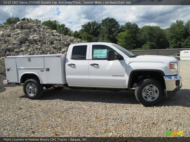 Summit White / Jet Black/Dark Ash 2015 GMC Sierra 2500HD Double Cab 4x4 Utility Truck