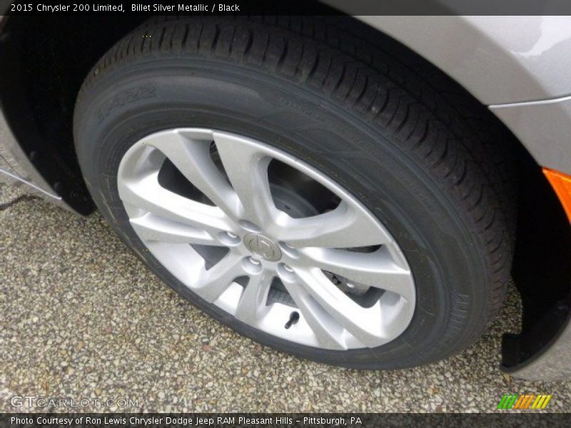 Billet Silver Metallic / Black 2015 Chrysler 200 Limited